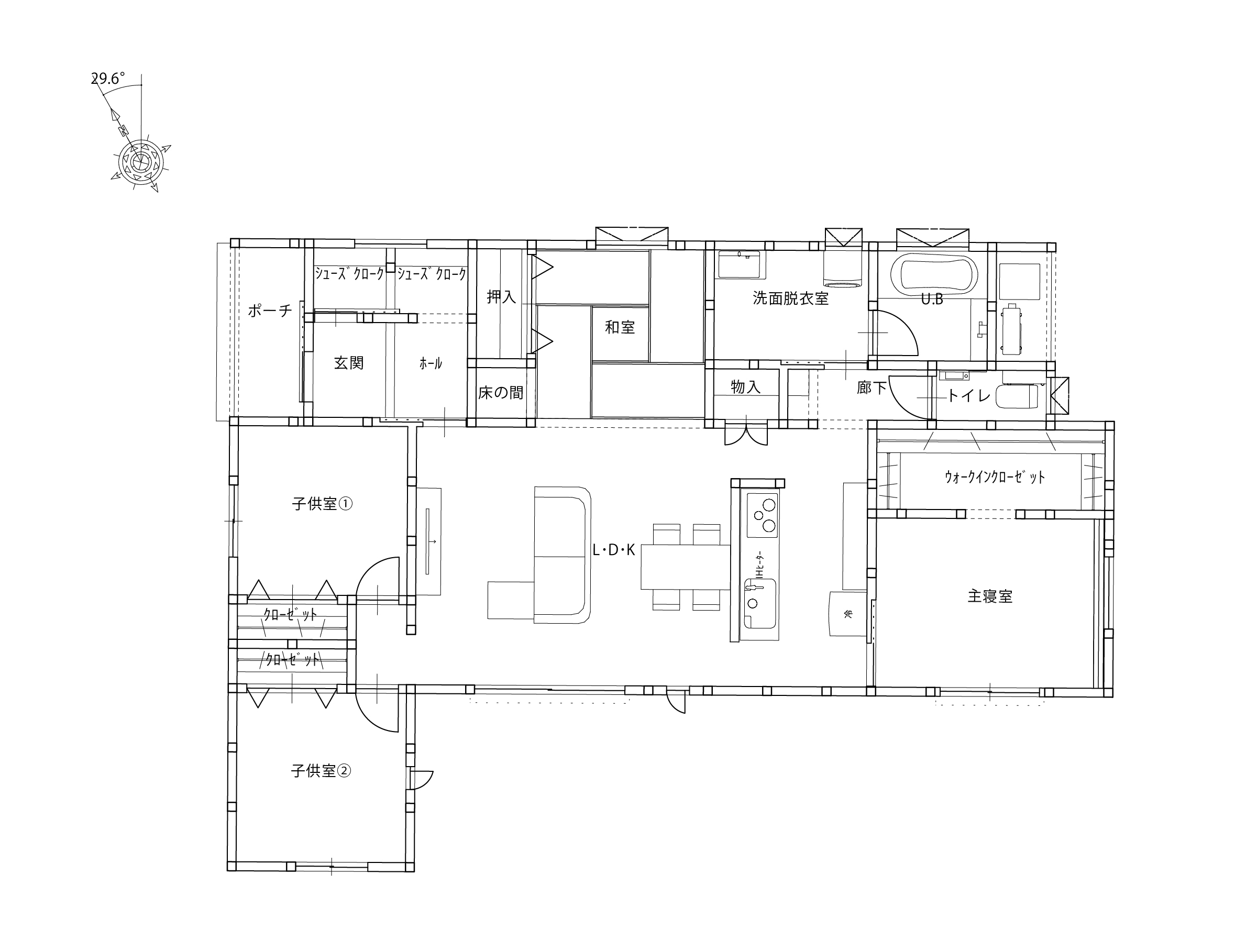 【小林店】十三塚北東D平屋建モデル - 画像3